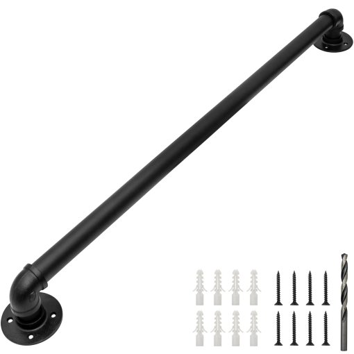 Staircase Railing with Wall Mount Support