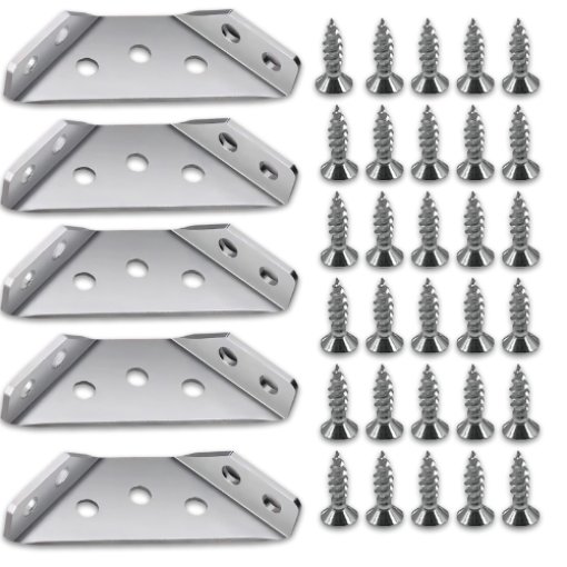 Universal Stainless Steel Furniture Corner Connector, Trapeziform Angle Brackets, Corner Braces