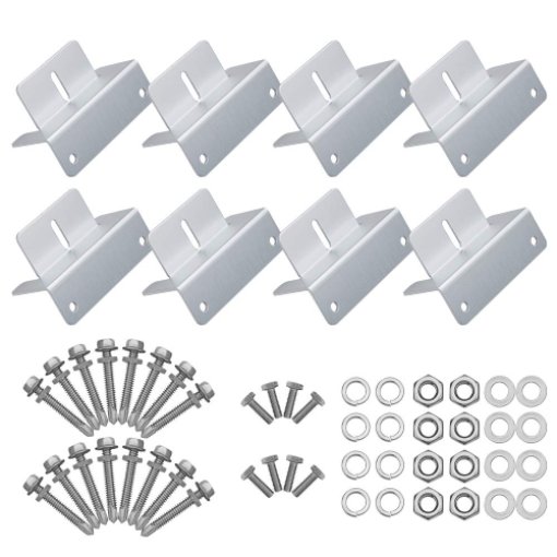 Adjustable Solar Panel Tilt Mount Brackets with Foldable Tilt Legs, Solar Panel Mounting Support up to 100 150 200 Watt Solar Panel
